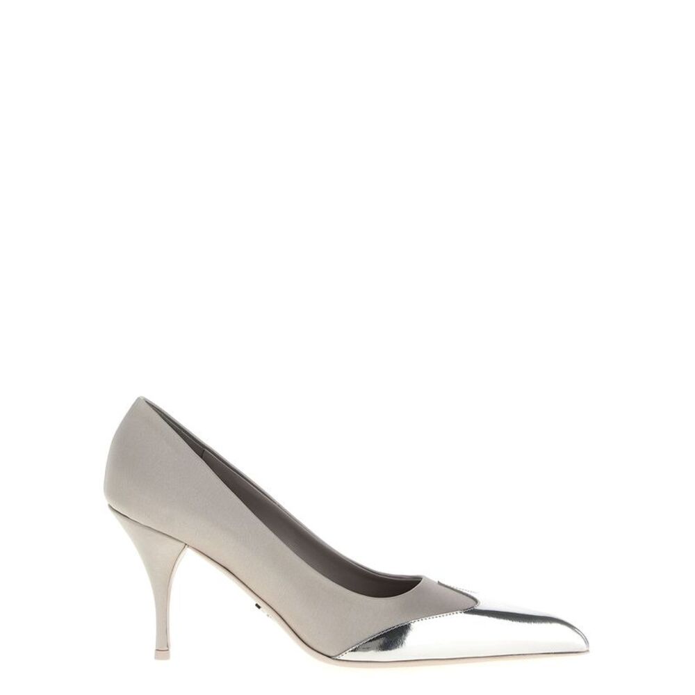 Prada Silver Viscose High Heel Women's Pumps